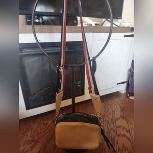 American flag purse tan